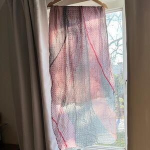 Elegant Pink and Gray Women's Scarf